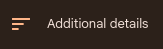 Screenshot of the "Additional details" submenu option